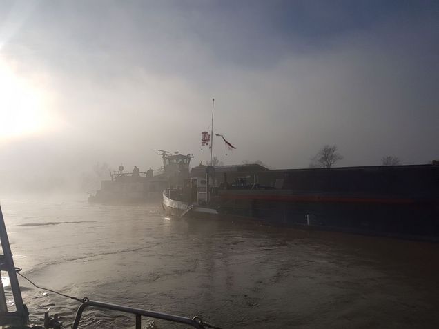 Slide Bergung im Nebel