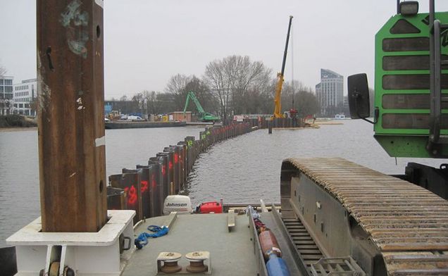 Slide Foto von Bauarbeiten am Wöhrder See