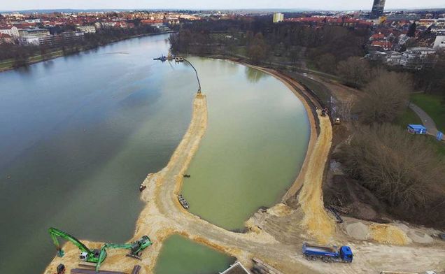 Slide Luftaufnahme der Wasserwelt Wöhrder See
